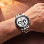 Relógio Amsterdam 42mm Branco - Aço no pulso