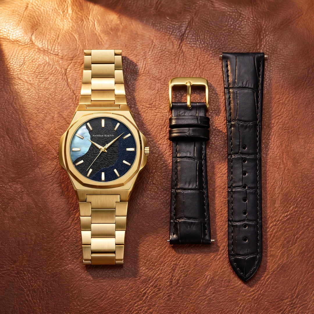 Relógio Astral 40mm Dourado com as duas pulseiras