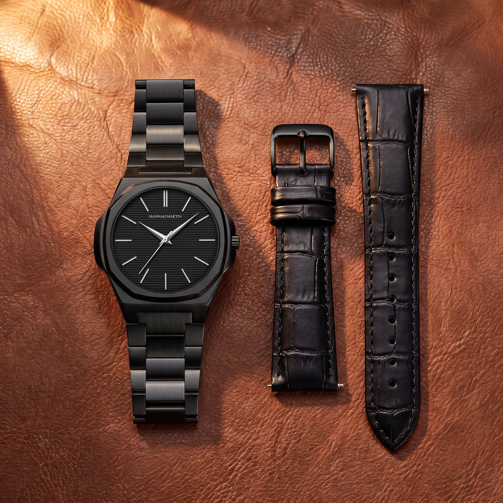 Relógio Linea 40mm Preto com as duas pulseiras