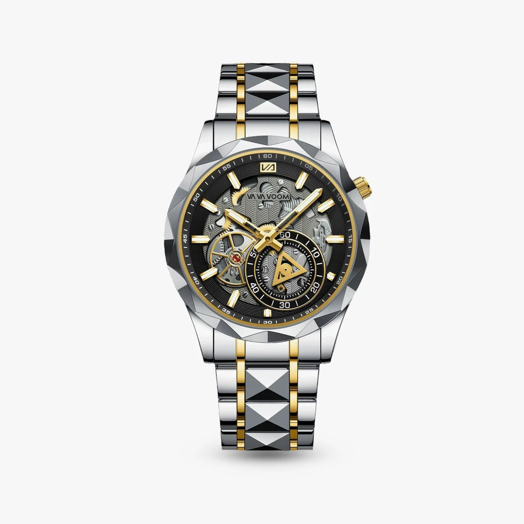 Relógio Barroco 41mm Preto e Dourado