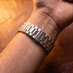Relógio Cronare 40mm Branco - Aço pulseira