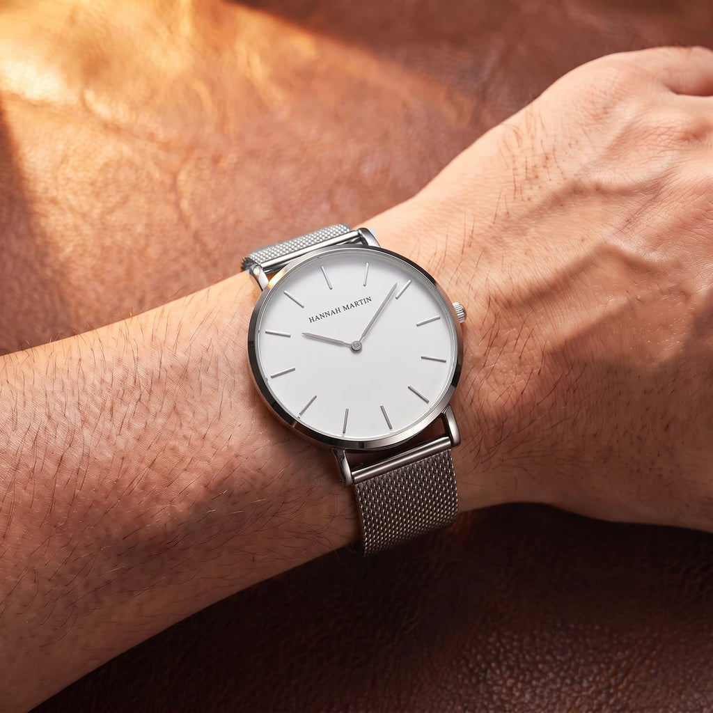 Relógio Diletto 40mm Branco no pulso