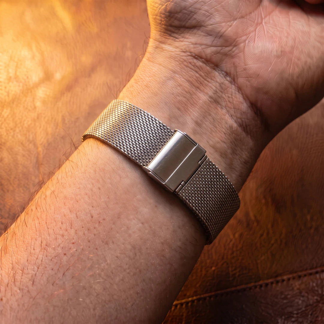 Relógio Diletto 40mm Prata e Preto pulseira