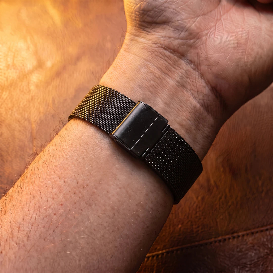 Relógio Diletto 40mm Preto e Rosê pulseira