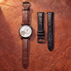 Relógio Doppio 42mm Branco e Preto com as duas pulseiras