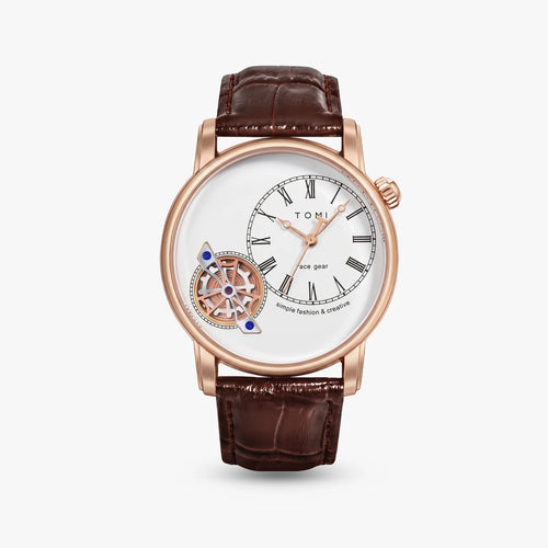Relógio Doppio 42mm Branco e Rosê