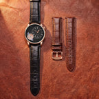 Relógio Doppio 42mm Preto e Rosê com as duas pulseiras