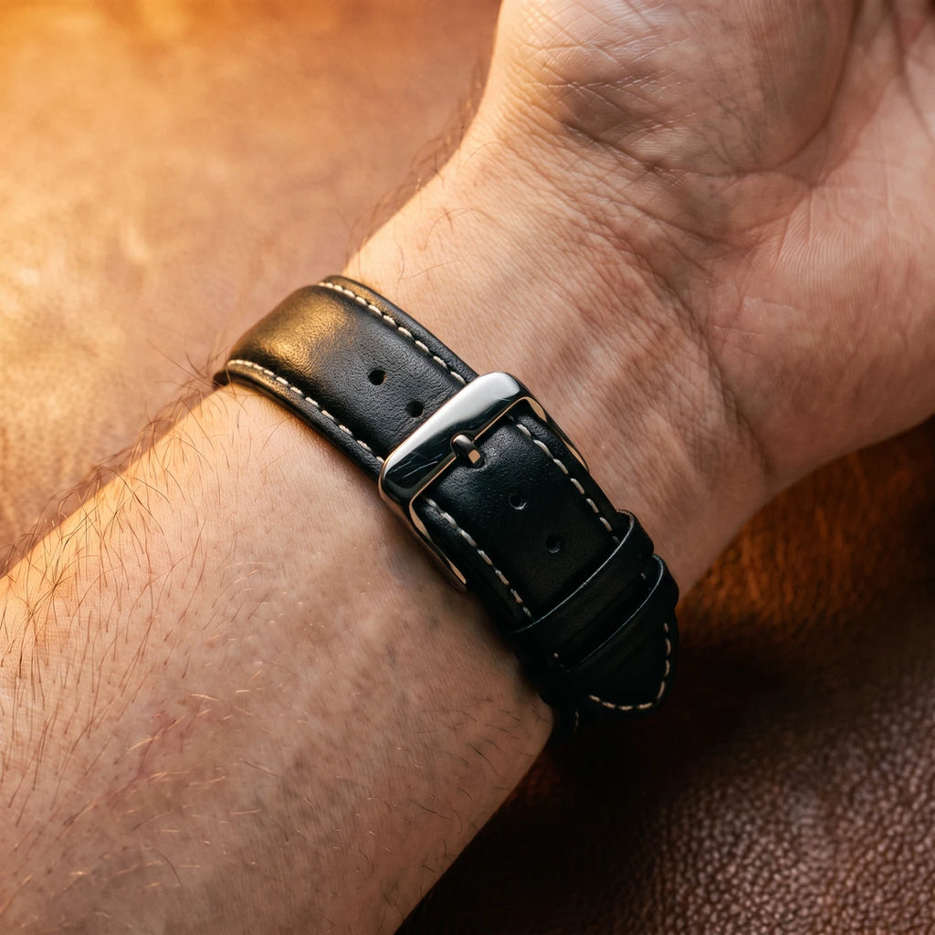 Relógio Duetto 44mm Branco e Preto pulseira