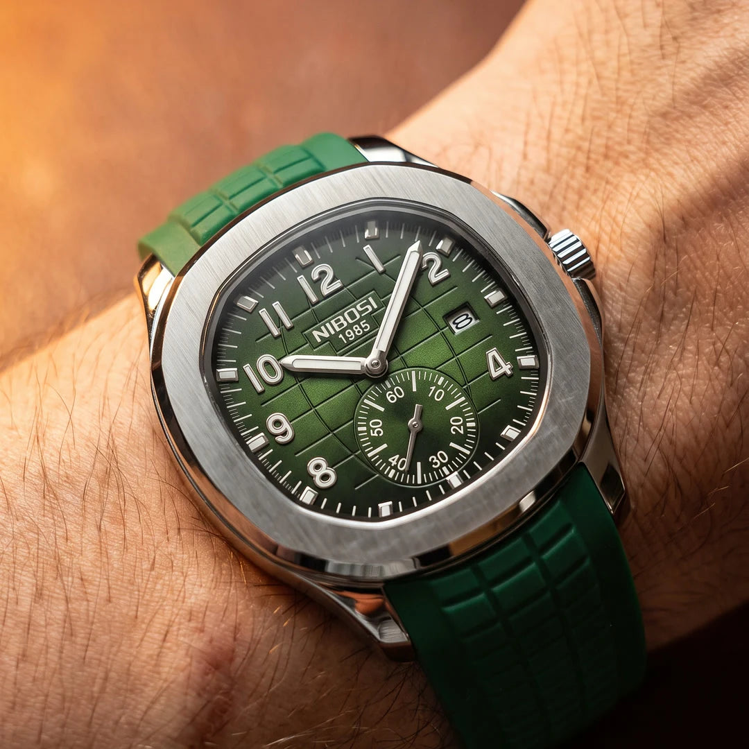 Lumen 42mm Verde - frontal no pulso