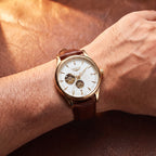 Relógio Lunare 41mm Rosé no pulso