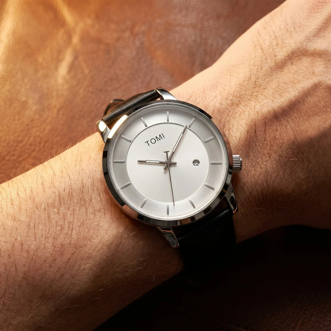 Madrid 42mm Branco - frontal no pulso