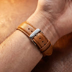 Madrid 42mm Marrom Claro - detalhe da pulseira