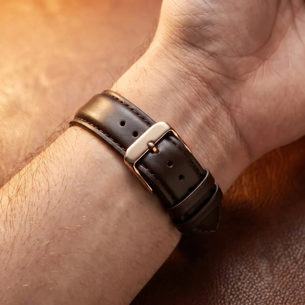 Madrid 42mm Preto e Rose - detalhe da pulseira