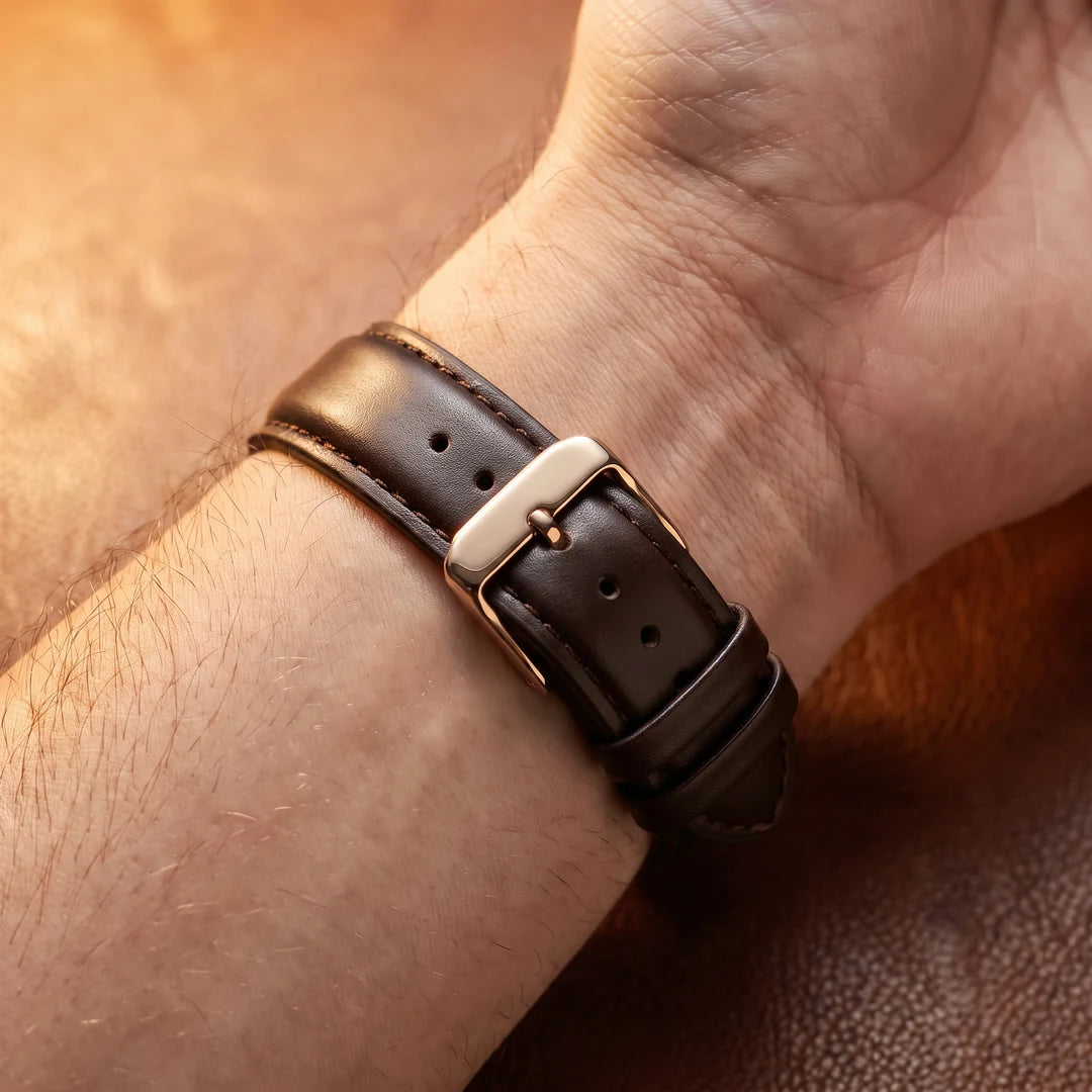 Madrid 42mm Preto e Rose - detalhe da pulseira