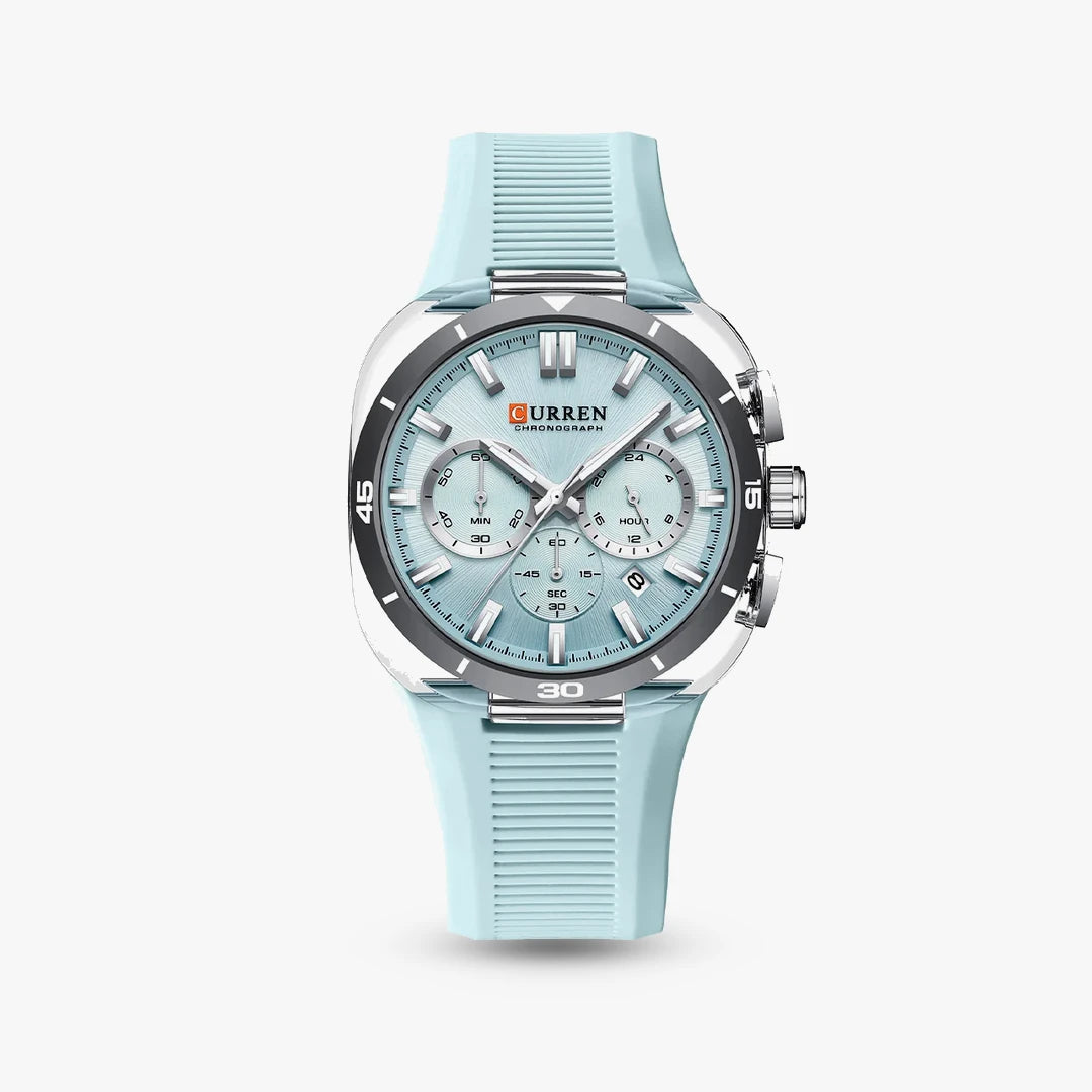 Relógio Moka 43mm Azul Claro