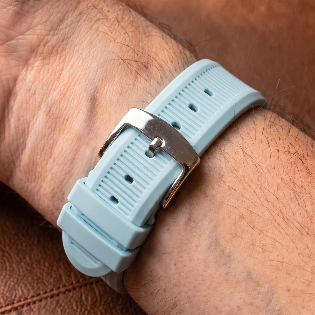 Relógio Moka 43mm Azul Claro pulseira