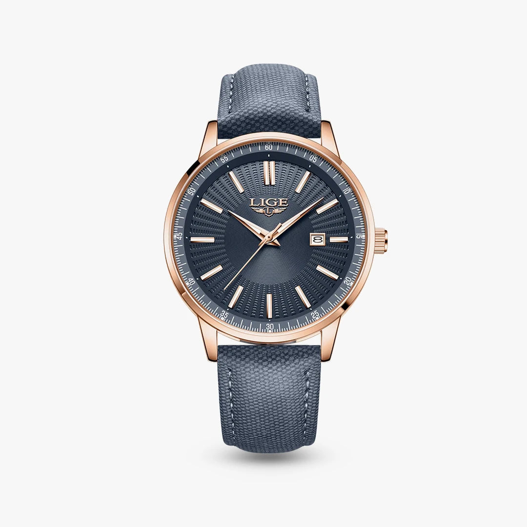 Relógio Oliva 41mm Azul e Rosê