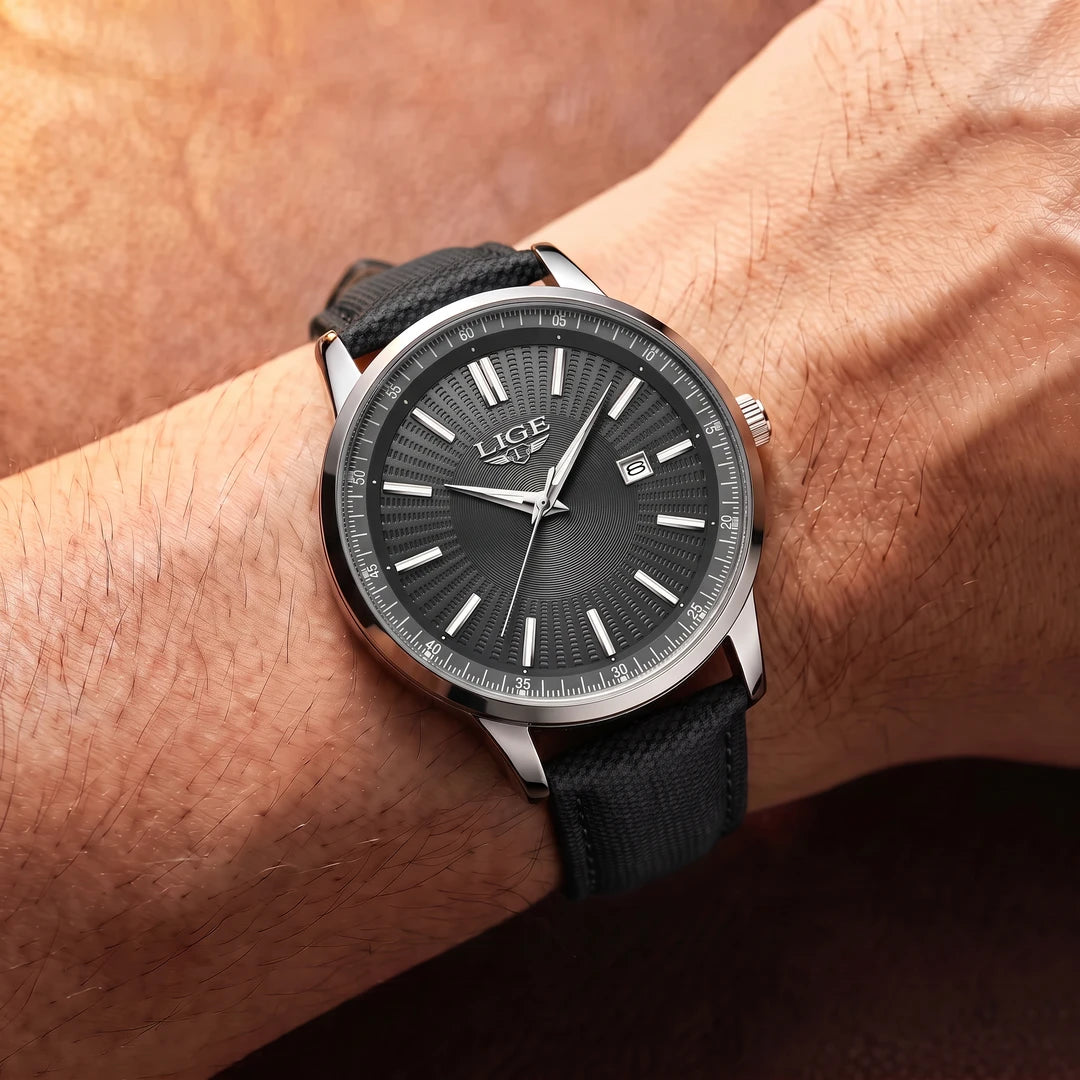Relógio Oliva 41mm Preto no pulso