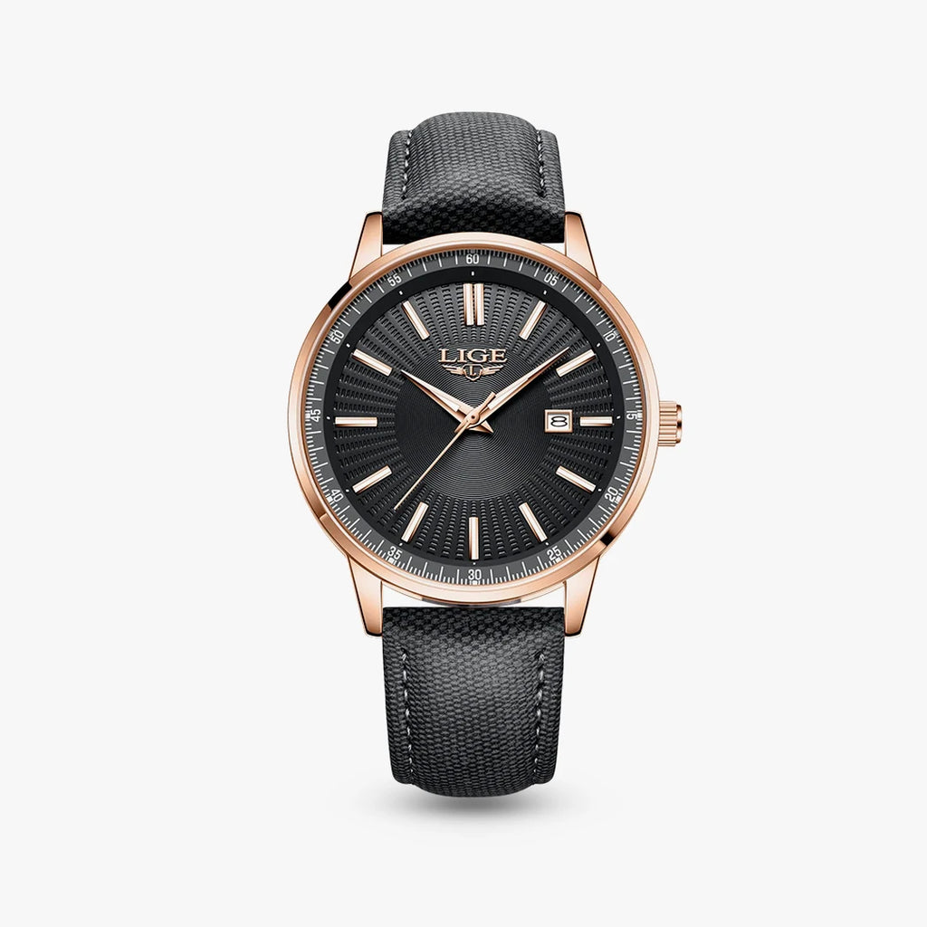 Relógio Oliva 41mm Preto e Rosê