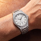 Relógio Onda 40mm Branco no pulso