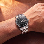 Relógio Paragon 41mm Preto - Prata no pulso