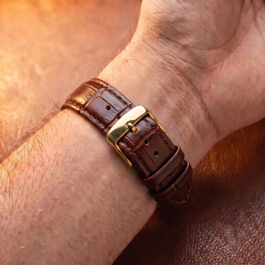 Relógio Paris 40mm Branco - Dourado pulseira
