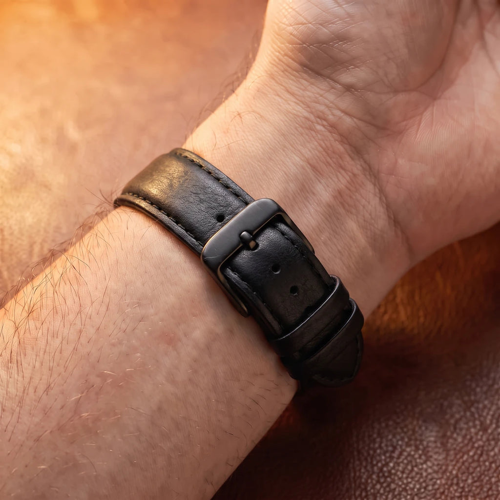 Relógio Silente 41mm Todo Preto pulseira
