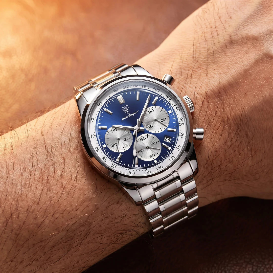 Sublime 41mm Azul Aco - frontal no pulso