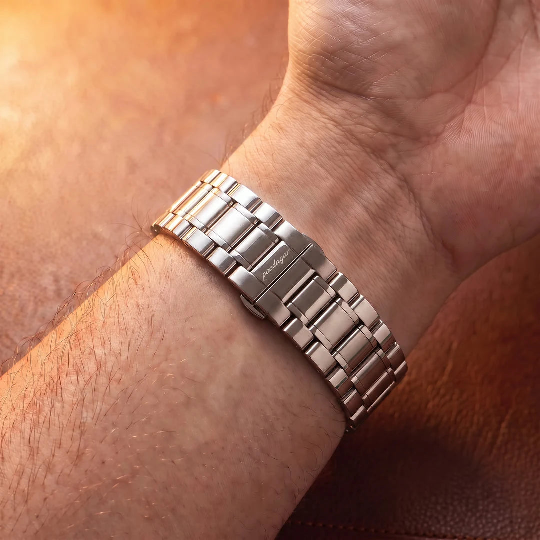 Sublime 41mm Preto Aco - detalhe da pulseira